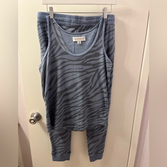 Live Love Lounge Blue Garment/Karen Neuburger Women's Zebra Print Pajama Pre♥️ - Picture 1 of 9